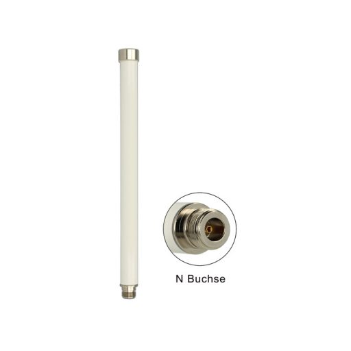 DELOCK WLAN antenna 802.11 AC/A/H/B/G/N 6 ~ 8 dBi 280 MM mindenirányú rögzített kültéri (88821)