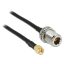 Delock Antenna kábel RP-SMA csatlakozó > N Jack Bulkhead, 1.5 m (88845)