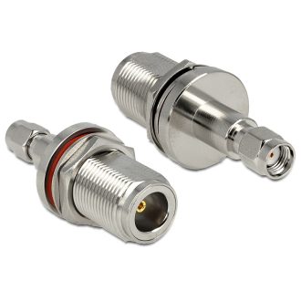   Delock adapter N jack> RP-SMA csatlakozó bulkhead, 50,00 (88847)