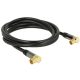 Delock Antennakábel IEC(koax)-dugó 90  > IEC (koax)-hüvely 90  RG-6/U 2 m fekete (88865)
