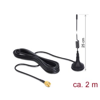   Delock GSM / UMTS antenna SMA dugó 3 dBi irányított fekete mágneses alap fekete (88879)