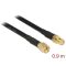 Delock Antennakábel SMA-dugó > SMA-hüvely CFD/RF200, 0,9 m, alacsony veszteség (88930)