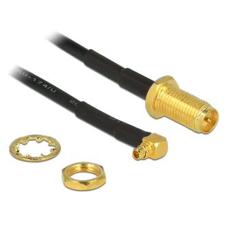   Delock Antennakábel RP-SMA Jack Bulkhead > MMCX 90  Plug 320 mm (88936)