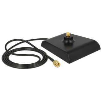   Delock Antennabázis SMA dugó > SMA csatlakozó 1 m Fekete Alacsony veszteség (88973)