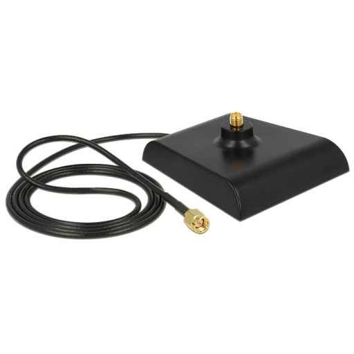 Delock Antennabázis SMA dugó > SMA csatlakozó 1 m Fekete Alacsony veszteség (88973)