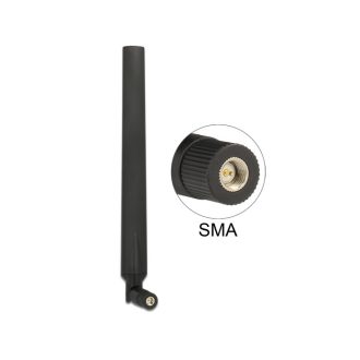   Delock LTE Antenna SMA 0 ~ 4 dBi mindenirányú Forgatható rugalmas csatlakozóval fekete (88976)