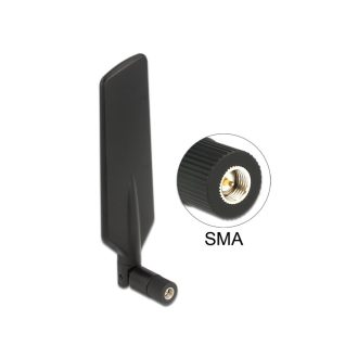   Delock LTE antenna SMA 0,5 ~ 3 dBi mindenirányú forgatható rugalmas csatlakozóval fekete (88978)