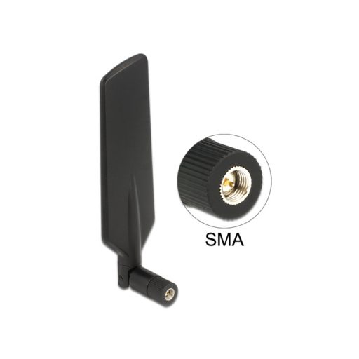 Delock LTE antenna SMA 0,5 ~ 3 dBi mindenirányú forgatható rugalmas csatlakozóval fekete (88978)