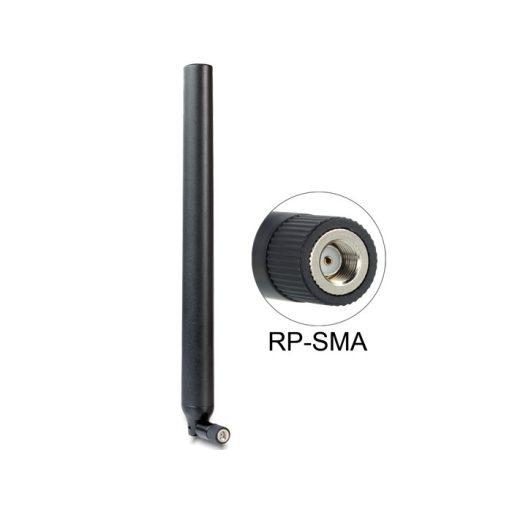 Delock WLAN antenna RP-SMA 802.11 ac/a/h/b/g/n 5,5 ~ 9 dBi mindenirányú csatlakozó Fekete (88991)