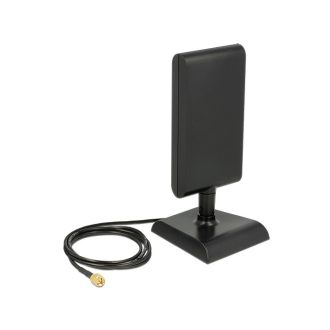   Delock LTE Antenna SMA sáv 1/3/7/20 2 ~ 4 dBi irányított SMA antenna közös állvánnyal Fekete (88992)