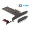 Delock PCI Express x4-kártya - 1 x belső NVMe M.2 Key M hűtőbordával és RGB LED megvilágítással - al (89013)