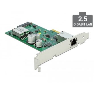   Delock PCI Express x1 kártya - 1 x 2,5 Gigabit LAN PoE+ Alacsony profilú formatényező (89019)