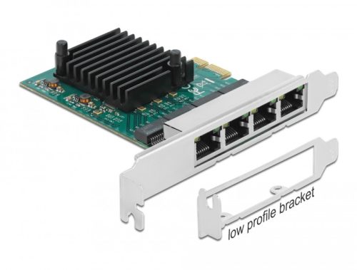 Delock PCI Express x1 Kártya - 4 x Gigabit LAN (89025)