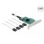 Delock PCI Express kártya 4 x SATA 6 Gb/s RAID és HyperDuo-hoz - alacsony profilú formatényező (89051)