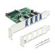 Delock PCI Express kártya > 4 x USB 3.0 (89360)