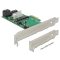 Delock PCI Express-kártya > Hibrid 3 x belső SATA 6 Gb/s + 1 x belső mSATA (89371)