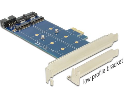 Delock PCI Express kártya > 2 x belső M.2 NGFF (89374)