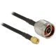 Delock antenna kábel N dugó > SMA dugó CFD200 7,5 m alacsony veszteséggel (89419)