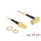 Delock Antennakábel RP-SMA dugó 90  > RP-SMA csatlakozó válaszfal RG-316 16 cm (89431)