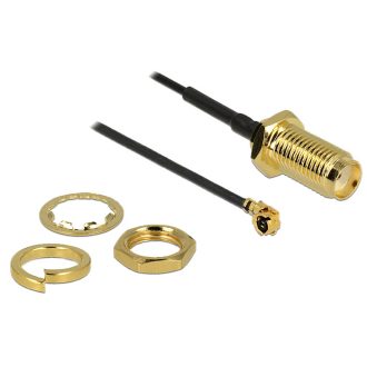   Delock Antennakábel SMA jack válaszfal > MHF/U.FL-LP-068 kompatibilis dugó 70 mm (89433)