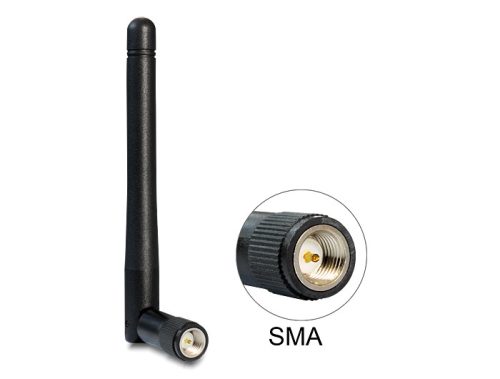 Delock WLAN 802.11 ac/a/h/b/g/n antenna SMA 2 dBi 2 dBi minden irányú csatlakozóval (89437)