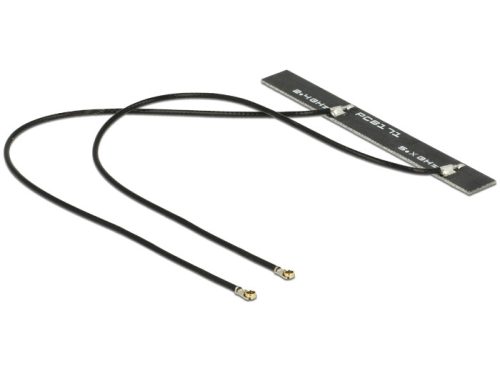 Delock WLAN Twin Antenna 2 x MHF IV /HSC MXHP32 compatible plug 802.11 ac/a/h/b/g/n 5 dBi 150 mm PCB (89454)