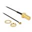 Delock Antennakábel RP-SMA csatlakozó válaszfal > MHF / U.FL-LP-068 kompatibilis dugó 100 mm menet (89471)