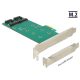 Delock PCI Express kártya > 2 x belső M.2 Key B 110 mm - Alacsony profilú (89473)