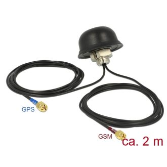   Navilock GNSS GALILEO GPS GSM GSM UMTS LTE antenna SMA csatlakozó 5 / 2 dBi RG-174 2 m-es omni aktív (89488)