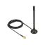 Delock Antenna ISM 433 MHz SMA 2 dBi 2 m RG-174 mindenirányú, fix mágneses alap fekete (89490)