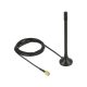 Delock Antenna ISM 433 MHz SMA 2 dBi 2 m RG-174 mindenirányú, fix mágneses alap fekete (89490)