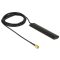 Delock GSM UMTS LTE WLAN 2,4 GHz-es antenna SMA Plug 2 dBi 2dBi mindenirányú ragasztásos rögzítéssel (89491)