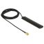 Delock GSM UMTS LTE WLAN 2,4 GHz-es antenna SMA Plug 2 dBi 2dBi mindenirányú ragasztásos rögzítéssel (89491)
