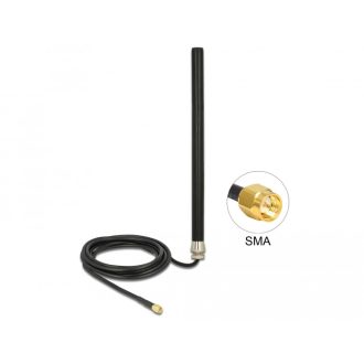   Delock LTE UMTS GSM Antenna SMA apa csatlakozóval 3 dBi mindenirányban rögzíthető, csatlakozó kábell (89529)