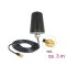Delock LoRa antenna 868 MHz SMA dugó 0 dBi minden irányú (RG-174, 3 m) tetőre szerelhető fekete (89533)