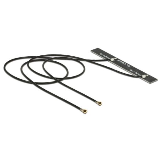 Delock WLAN Twin Antenna 2 x MHF IV / HSC MXHP32 compatible plug 802.11 ac/a/h/b/g/n 5 dBi 250 mm PC (89571)