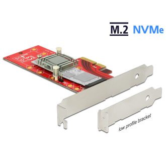   Delock PCI Express x4 kártya > 1 x belső NVMe M.2 Key M 110 mm hűtőbordával - alacsony profilú (89577)