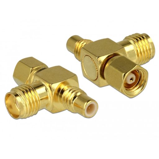 Delock adapter SMC jack > SMC dugó > SMA jack T-darab (89629)