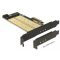 Delock PCI Express x4-kártya > 1 x belso M.2 aljzat B nyílással + 1 x belso NVMe M.2 aljzattal, M (89630)