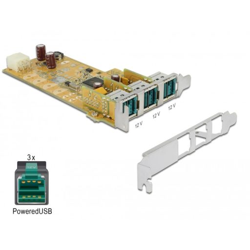 Delock PoweredUSB PCI Express kártya > 3 x 12 V (89656)