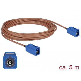   Delock Antenna kábel FAKRA C-hüvely > FAKRA C-hüvely RG-316 5 m (89666)