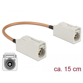   Delock Antenna kábel FAKRA B-hüvely > FAKRA B-hüvely RG-316 15 cm (89674)