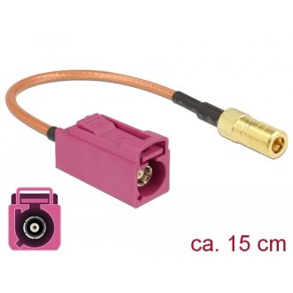   Delock Antenna kábel FAKRA Z-hüvely > SMB-hüvely RG-316 15 cm (89677)