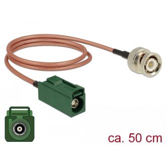   Delock Antenna kábel FAKRA E-hüvely > BNC-dugó RG-316 50 cm (89681)