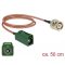 Delock Antenna kábel FAKRA E-hüvely > BNC-dugó RG-316 50 cm (89681)