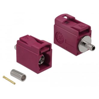 Delock FAKRA L 21 mm (rövid) anya a krimpeléshez (89710)