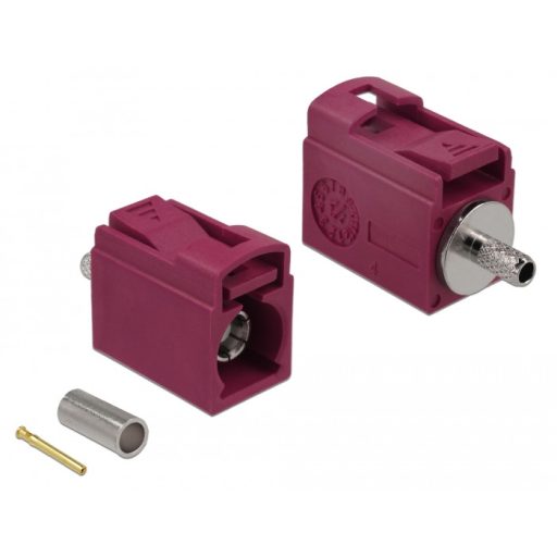 Delock FAKRA L 21 mm (rövid) anya a krimpeléshez (89710)