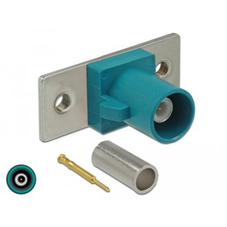   Delock FAKRA Z apa rugóscsap krimpeléshez 2 előre préselt lyuk (89796)