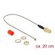 Delock Antenna kábel RP-SMA anya> MHF / U.FL-LP-068 apa csatlakozó 1.13 20 cm menethossz 10 mm (89831)