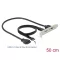 Delock Csatlakozó aljzat 1 x USB Type-C  és 1 x USB A-típusú porttal (89934)